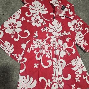 Kids Red Floral Matching Set